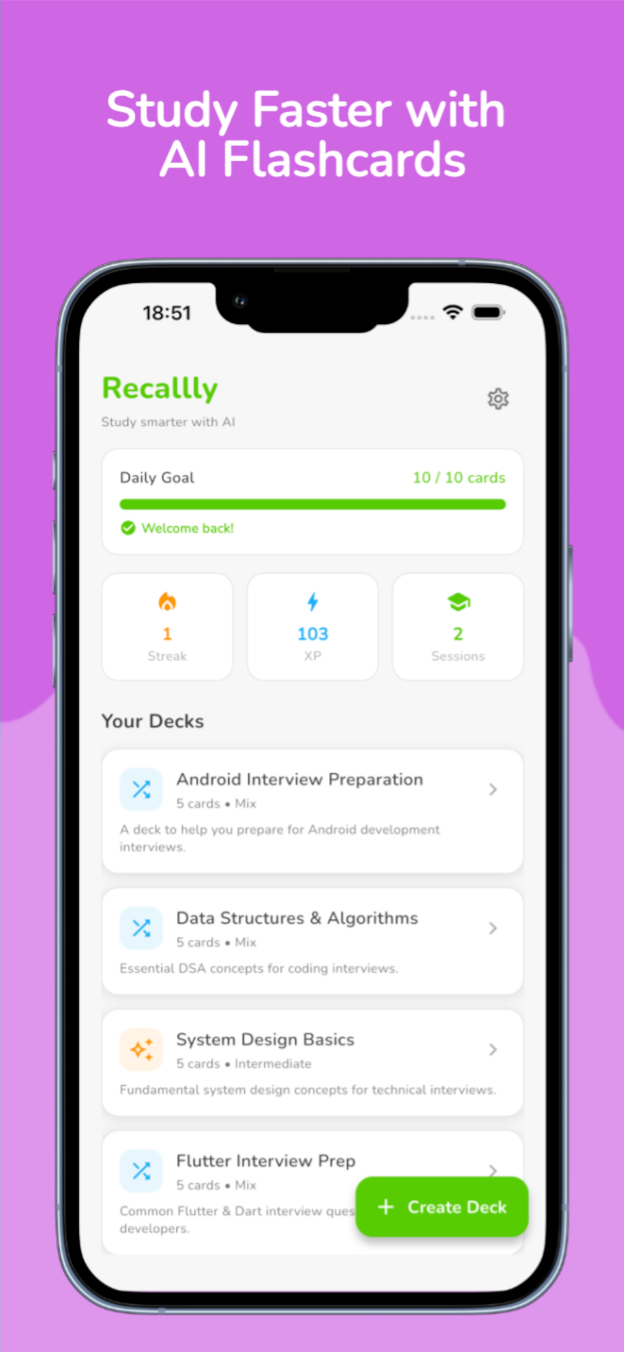 Study Faster with AI Flashcards